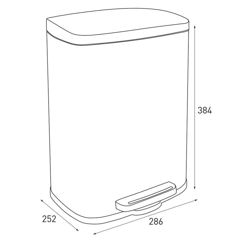 Мусорное ведро прямоугольное MIXXUS Bevel-TC0112 SS Color с плавным закрыванием 12 л Нержавеющая сталь - фото 9 Мусорное ведро прямоугольное MIXXUS Bevel-TC0112 SS Color с плавным закрыванием 12 л Нержавеющая сталь - фото 9