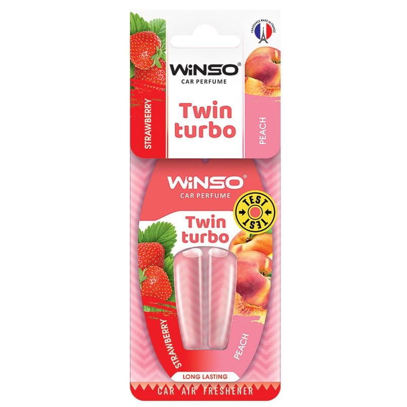 Автомобільний ароматизатор WINSO Twin Turbo Strawberry/Peach