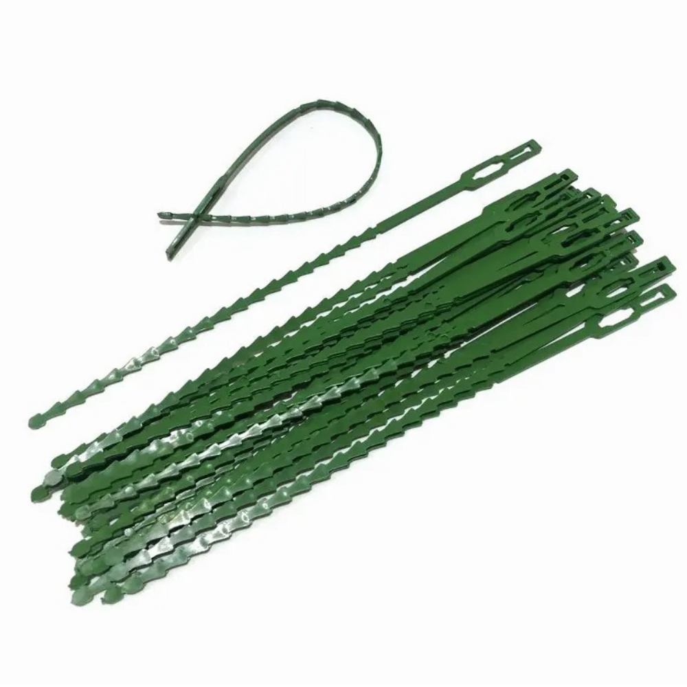 Хомуты садовые пластиковые многоразовые 30 шт. 23 см Зеленый (styaygki_23cm)