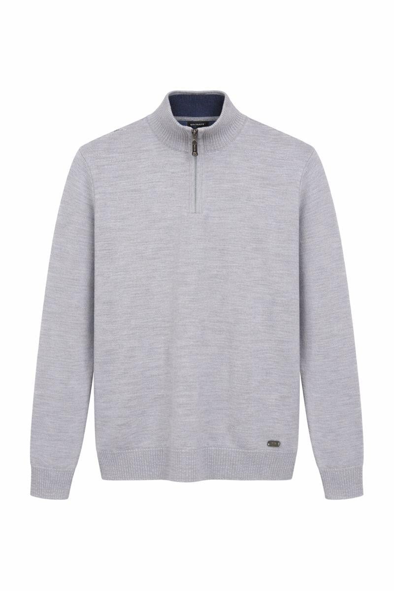 Свитер мужской с короткой молнией XL Серый (26127458)