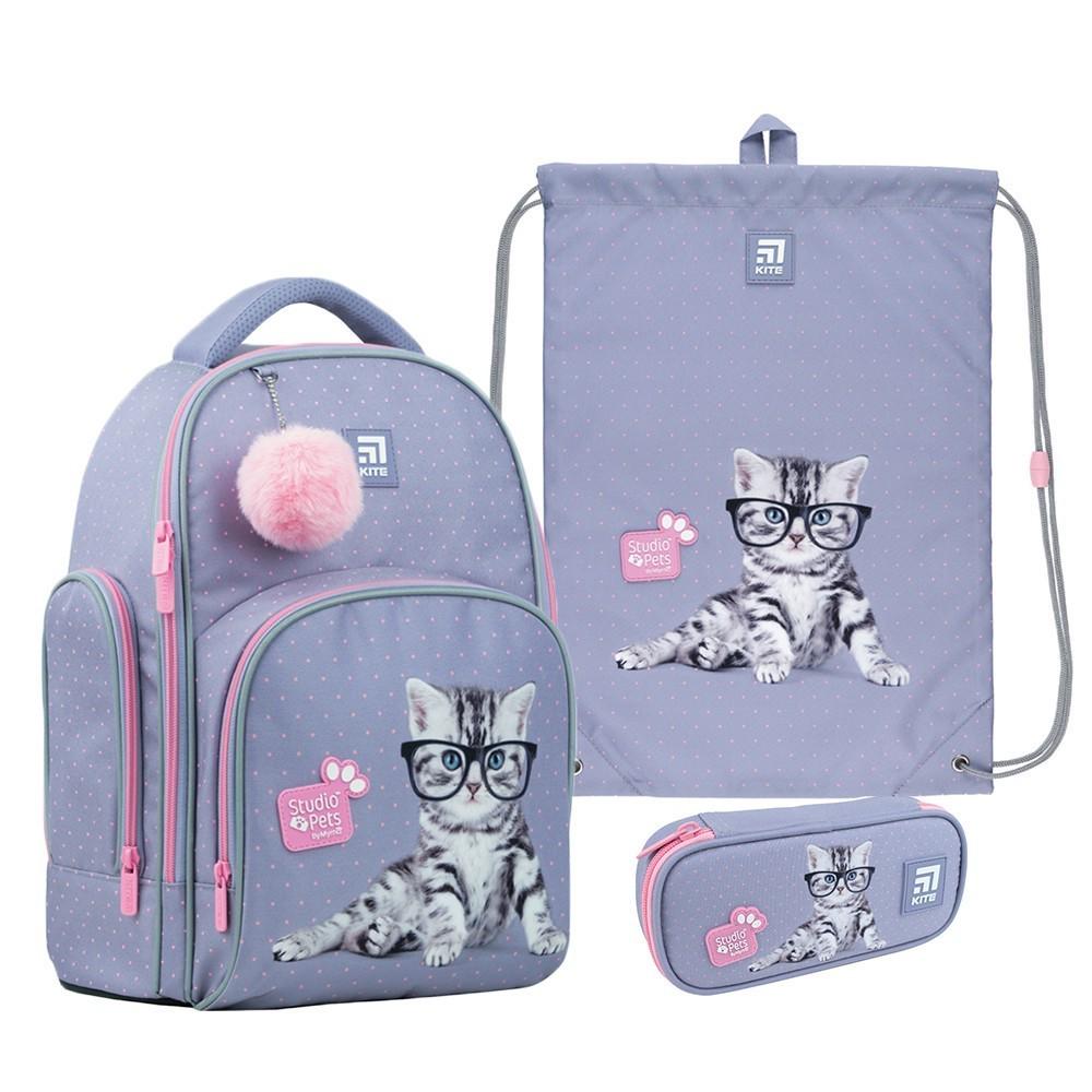 Школьный набор KITE Education Studio Pets рюкзак/пенал/сумка для обуви (SP22-706M )