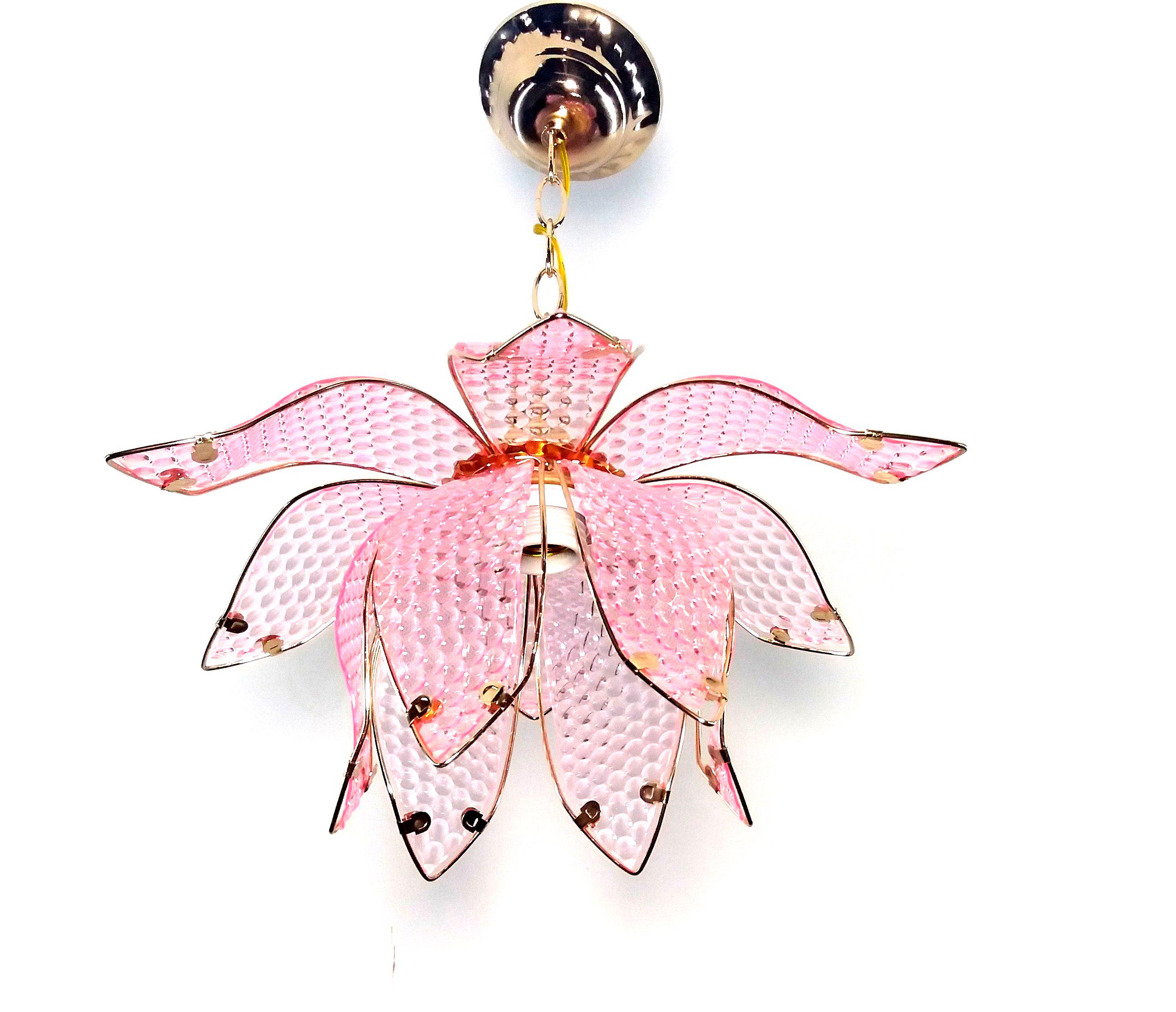 Люстра подвесная Лотос на 1 лампочку Розовый - фото 2 Люстра подвесная Лотос на 1 лампочку Розовый - фото 2