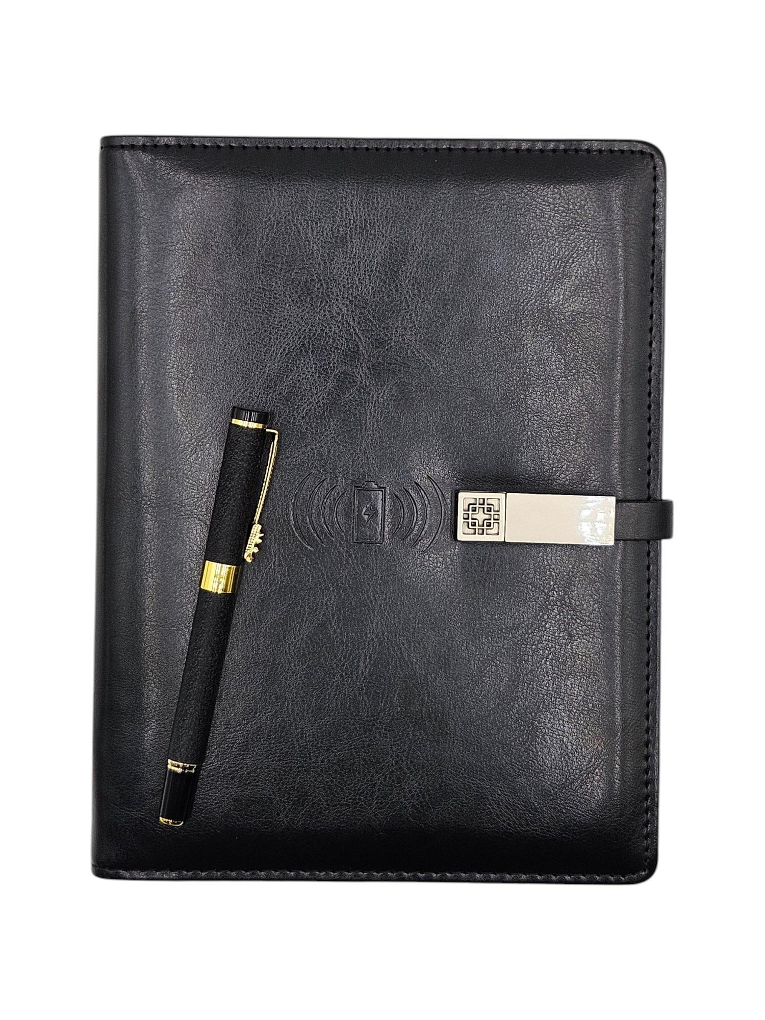 Смарт-блокнот с флешкой и беспроводной зарядкой с ручкой Powerbank 16 Гб Черный (30984424) Смарт-блокнот с флешкой и беспроводной зарядкой с ручкой Powerbank 16 Гб Черный (30984424)