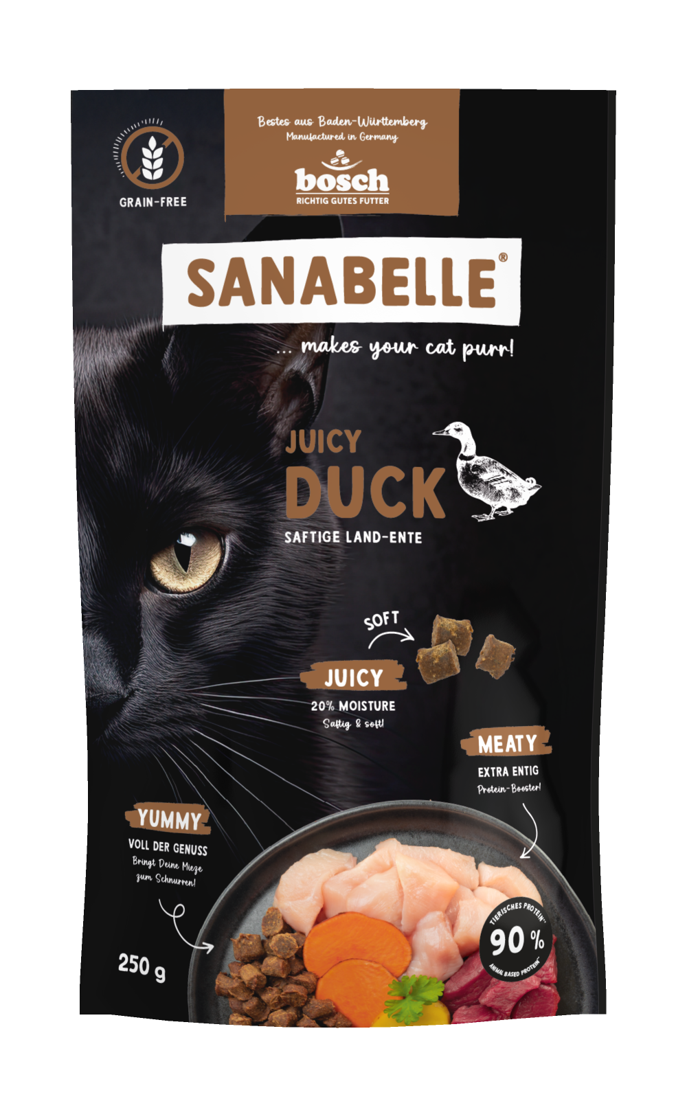 Мягкий корм Sanabelle Juicy с уткой для котов 250 г