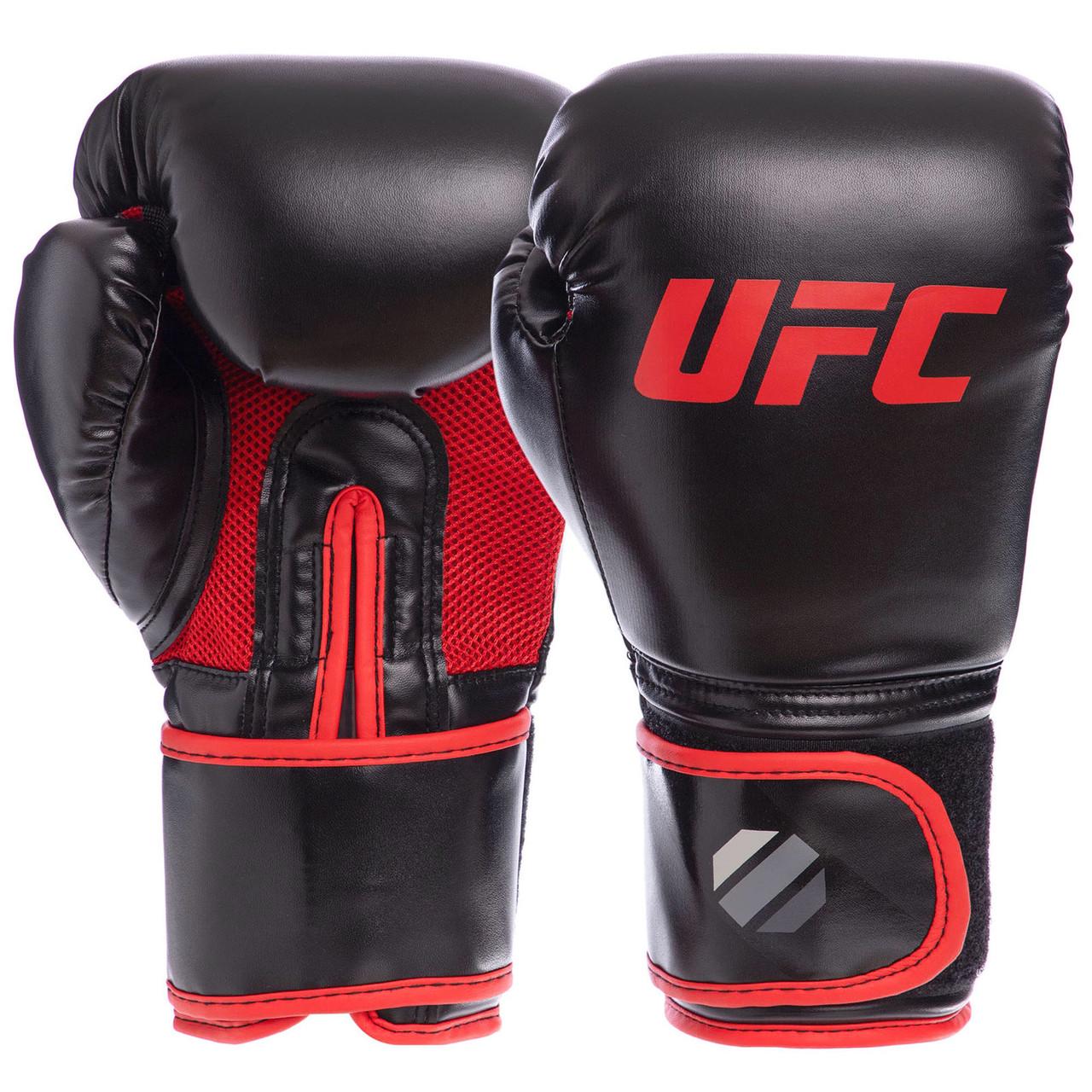 Боксерские перчатки UFC Myau Thai Style искусственная кожа 10 oz Черный (UHK-75125)