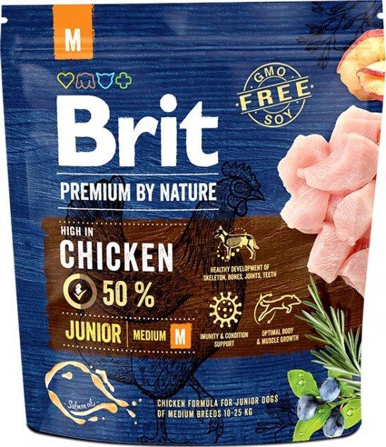 Корм Brit Premium Dog Junior M с курицей 1 кг (170812/6314) Корм Brit Premium Dog Junior M с курицей 1 кг (170812/6314)