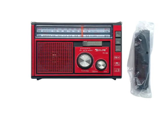 Радіоприймач акумуляторний портативний Golon RX-382 FM/AM/SW з ліхтариком LED Червоний (457457) - фото 2