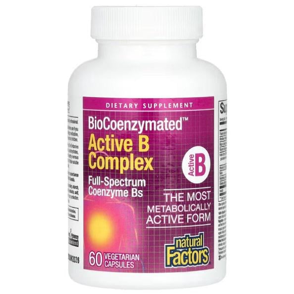 Комплекс В Natural Factors BioCoenzymated Active B Complex 60 вег. капс. (000026280)
