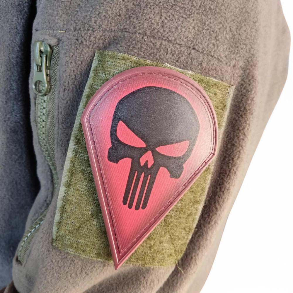 Шеврон Череп Каратель УПА Красно-черный (24678797) - фото 3