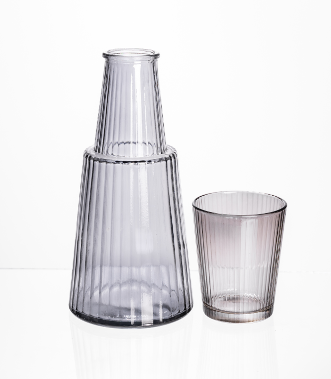 Графин со стаканом-крышкой рифленый 800/250 мл Прозрачный - фото 3 Графин со стаканом-крышкой рифленый 800/250 мл Прозрачный - фото 3