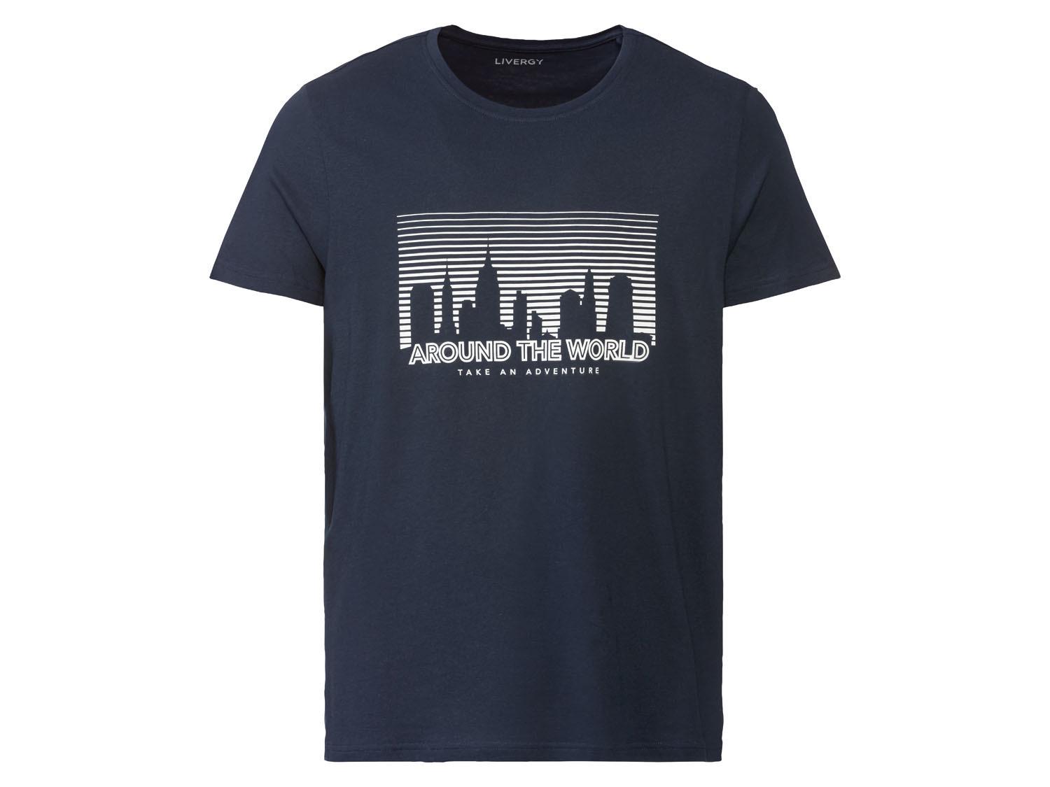 Мужская футболка Livergy M 48/50 Темно-синий (0086M0031)