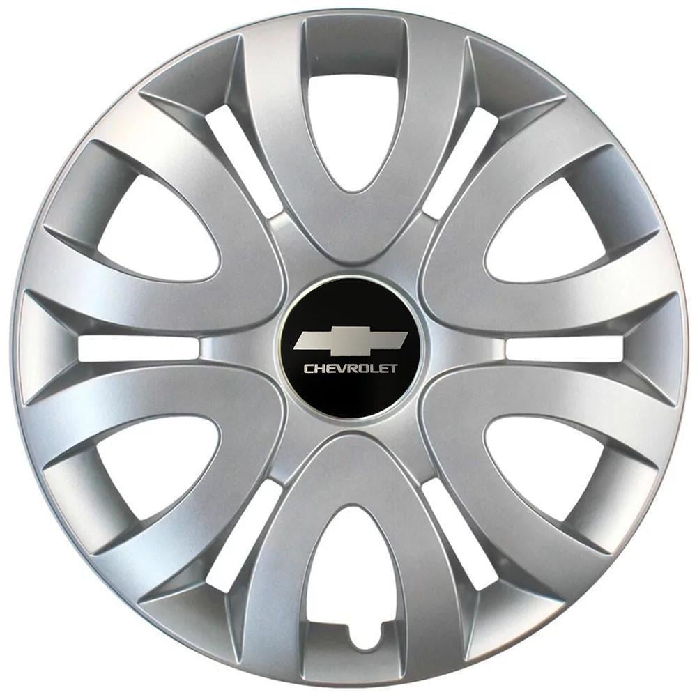 Колпаки SJS 330 с логотипом Chevrolet R15 4 шт. Серебряный (2654558635)