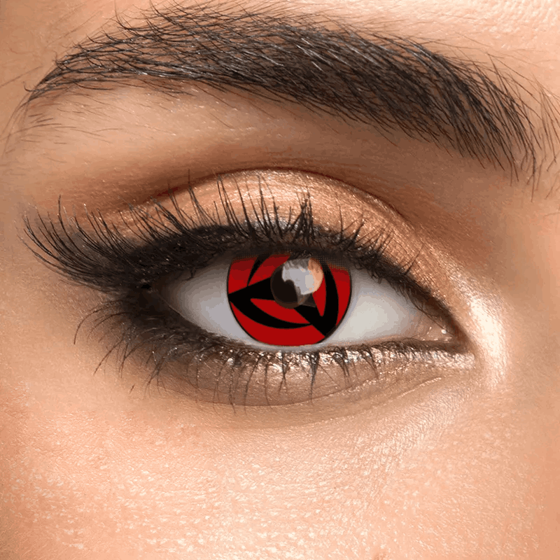 Контактные линзы красные Elite Lens Шаринган Какаши +0,00 14,5 мм 2 шт. Красный (25906415)