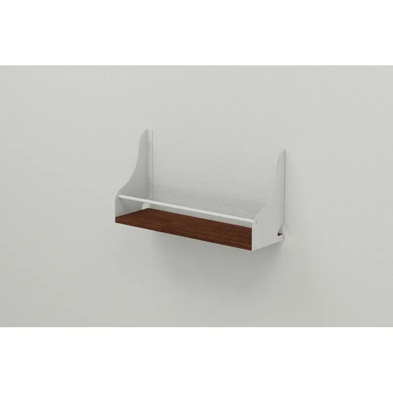 Полиця настінна Ferrum Decor Ізі ДСП/метал 260x500x150 мм Білий/Венге (FRD-105459) - фото 4 Полиця настінна Ferrum Decor Ізі ДСП/метал 260x500x150 мм Білий/Венге (FRD-105459) - фото 4