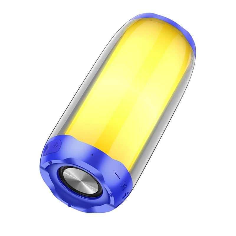 Портативная колонка HOCO Pulsating colorful luminous HC8 |4Hours, BT5.0, TWS, 360° Sound, AUX, FM, TF, USB| blue