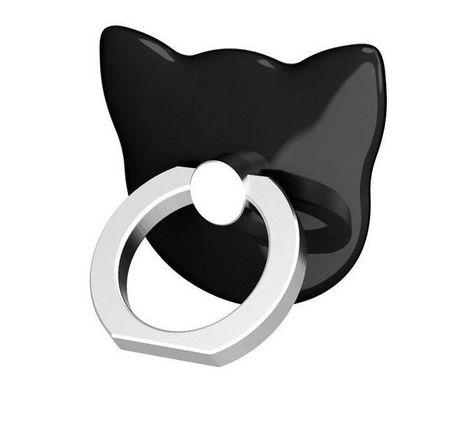 Кільце-тримач для телефону Cartoon Сat Чорний