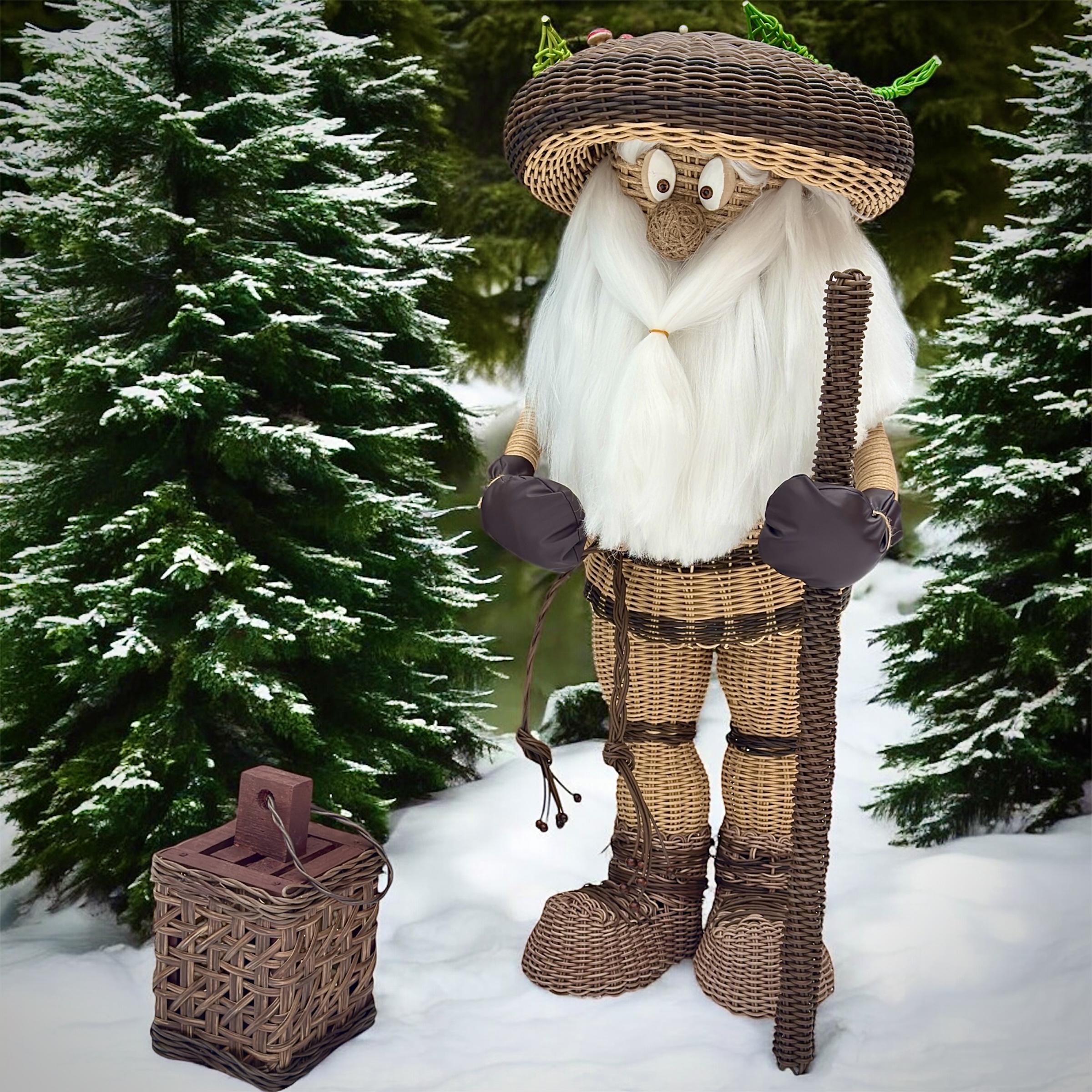 Садовый декор Дедок Боровик с фонариком (5599898)