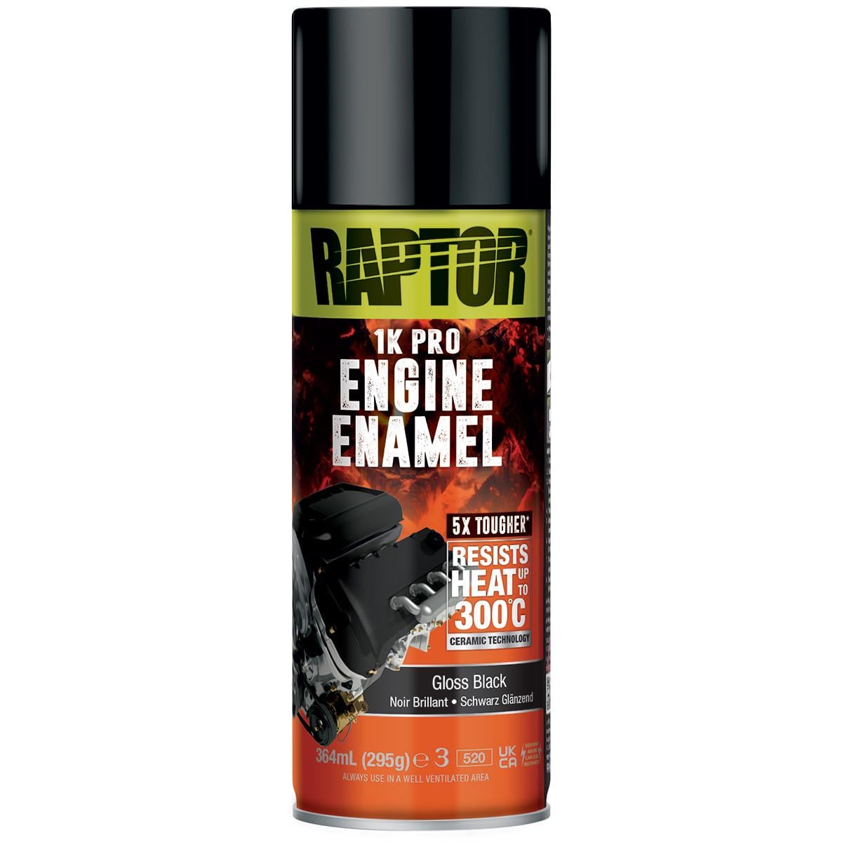 Покрытие повышенной прочности для двигателя RAPTOR Engine Enamel 363 мл Черный глянец