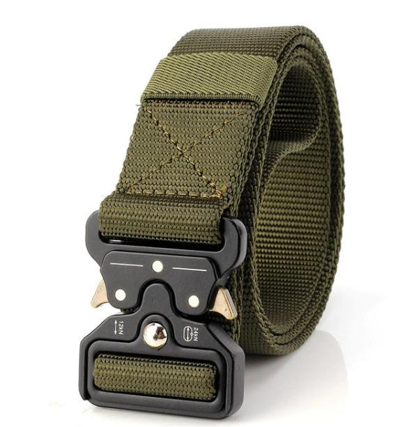 Ремень Кобра металлическая пряжка 120 см Оливковый (РТК1115)