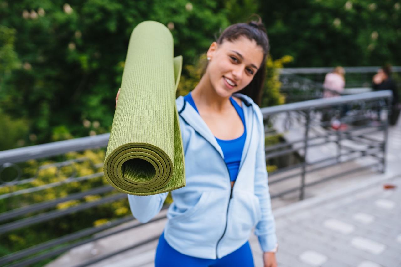 Коврик для йоги и фитнеса Power System PS-4014 PVC Fitness Yoga Mat Green 173х61х0,6 см (15272631) - фото 7