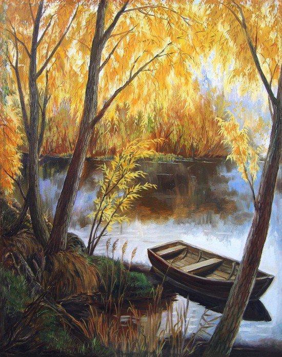 Алмазная мозаика на подрамнике У реки 40x50 см (DM.263-pdr)