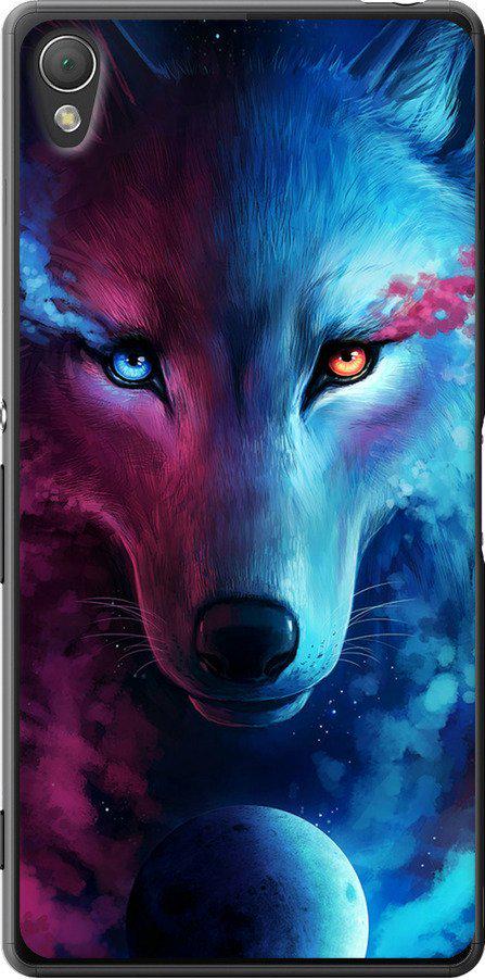 Чехол на Sony Xperia Z3 D6603 Арт-волк (3999u-58-42517) Чехол на Sony Xperia Z3 D6603 Арт-волк (3999u-58-42517)