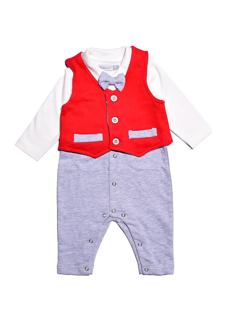 Комплект человечек с жилетом Baby Bebessi 3-6 мес. 62 см Красный (2081861075) Комплект человечек с жилетом Baby Bebessi 3-6 мес. 62 см Красный (2081861075)