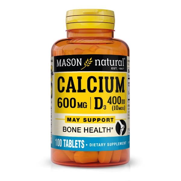Комплекс витаминно-минеральный Mason Natural Calcium 600 мг Plus Vitamin D3 100 таб. (000021077)