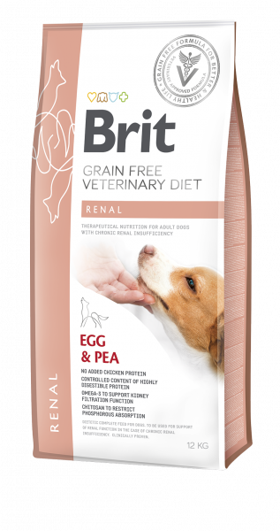 Корм сухий Brit VetDiets Renal для дорослих собак при нирковій недостатності 12 кг (170948/528189)