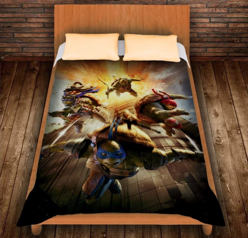 Плед с 3D принтом Ракушка Ниндзя Взрыв 150x200 см (epi_0321)