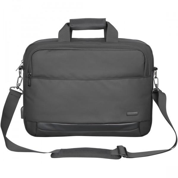 Сумка для ноутбука 15,6" Modecom Porto полиэстер-кожа Черный (TOR-MC-PORTO-15) - фото 5 Сумка для ноутбука 15,6" Modecom Porto полиэстер-кожа Черный (TOR-MC-PORTO-15) - фото 5