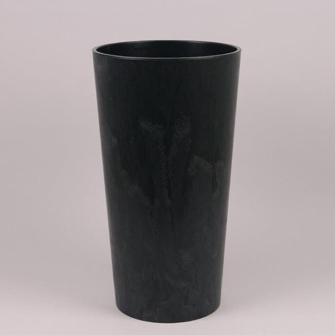 Горшок пластмассовый Flora LILIA ECO recycled с вкладом 30 см Черный (79639)