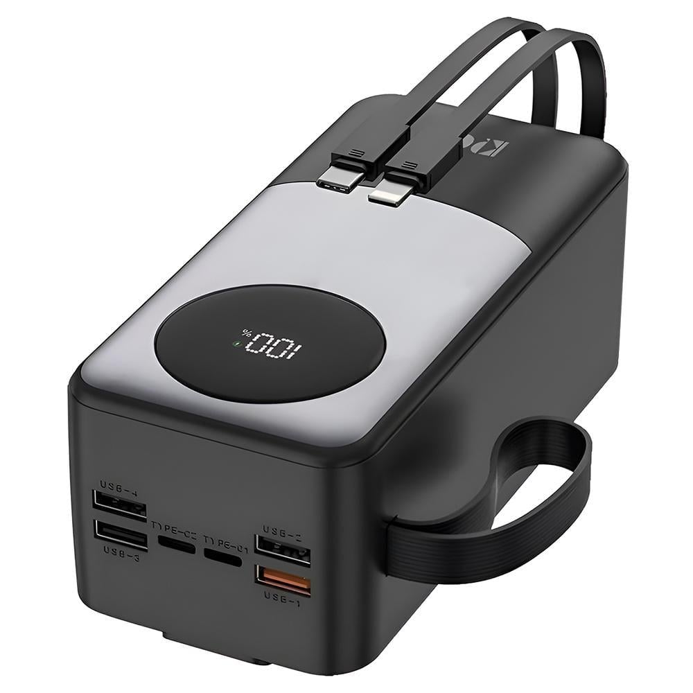 Повербанк King Power KPG с кабелями Type-C/lightning 40000 mAh 22,5W Черный (d5a204cd)