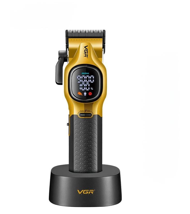 Машинка аккумуляторная для стрижки профессиональная VGR V886C 9000 об/мин с 6 насадками Золотой (642782) Машинка аккумуляторная для стрижки профессиональная VGR V886C 9000 об/мин с 6 насадками Золотой (642782)