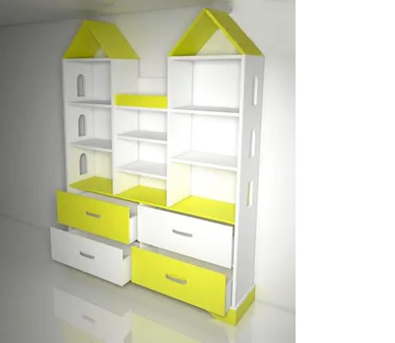 Дитяча шафа-замок Design Service Максі DS/05 Жовтий/Білий