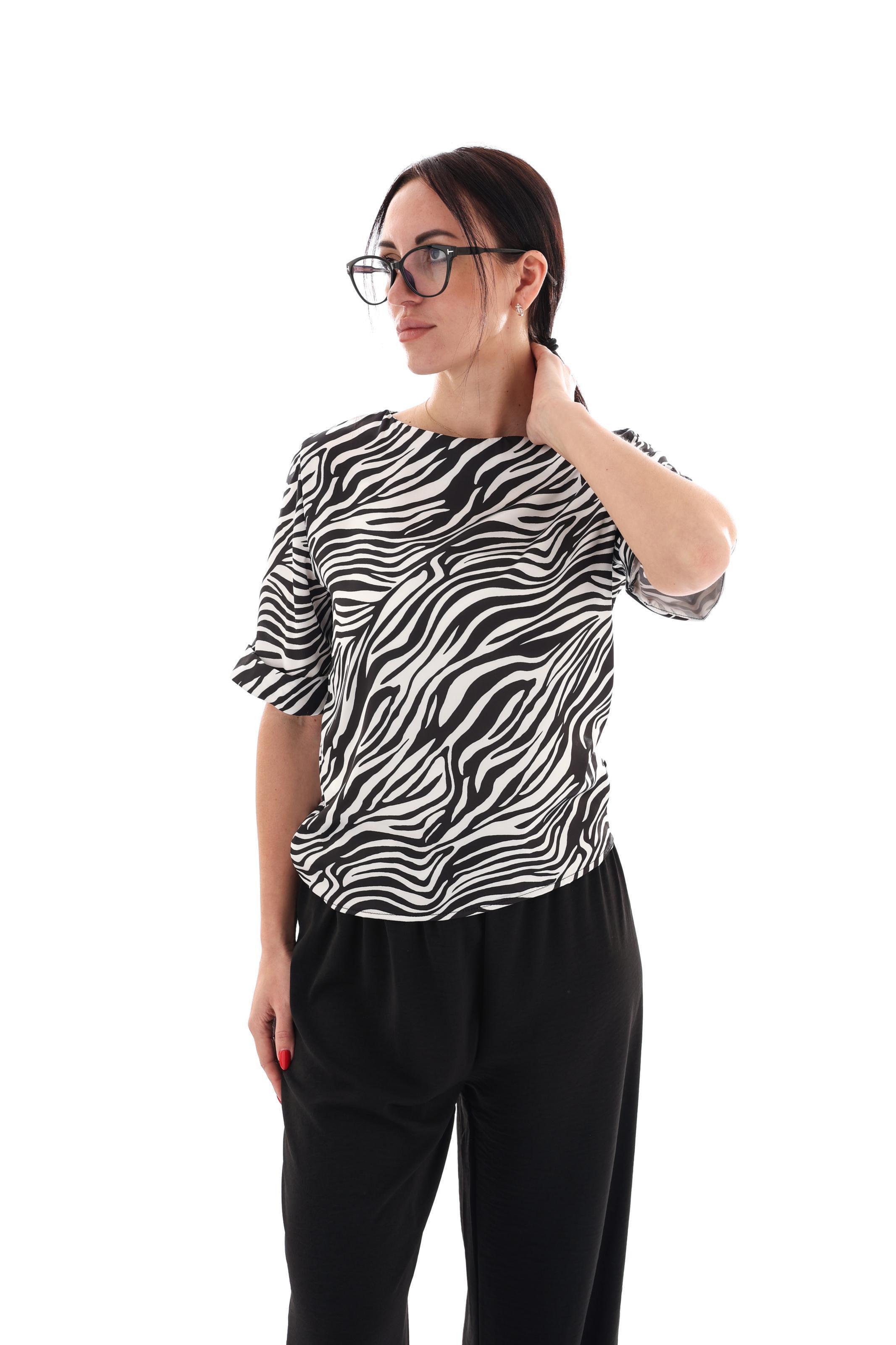 Блуза женская est. 1991 р. 42 Черно-белый (278186-42) - фото 2 Блуза женская est. 1991 р. 42 Черно-белый (278186-42) - фото 2