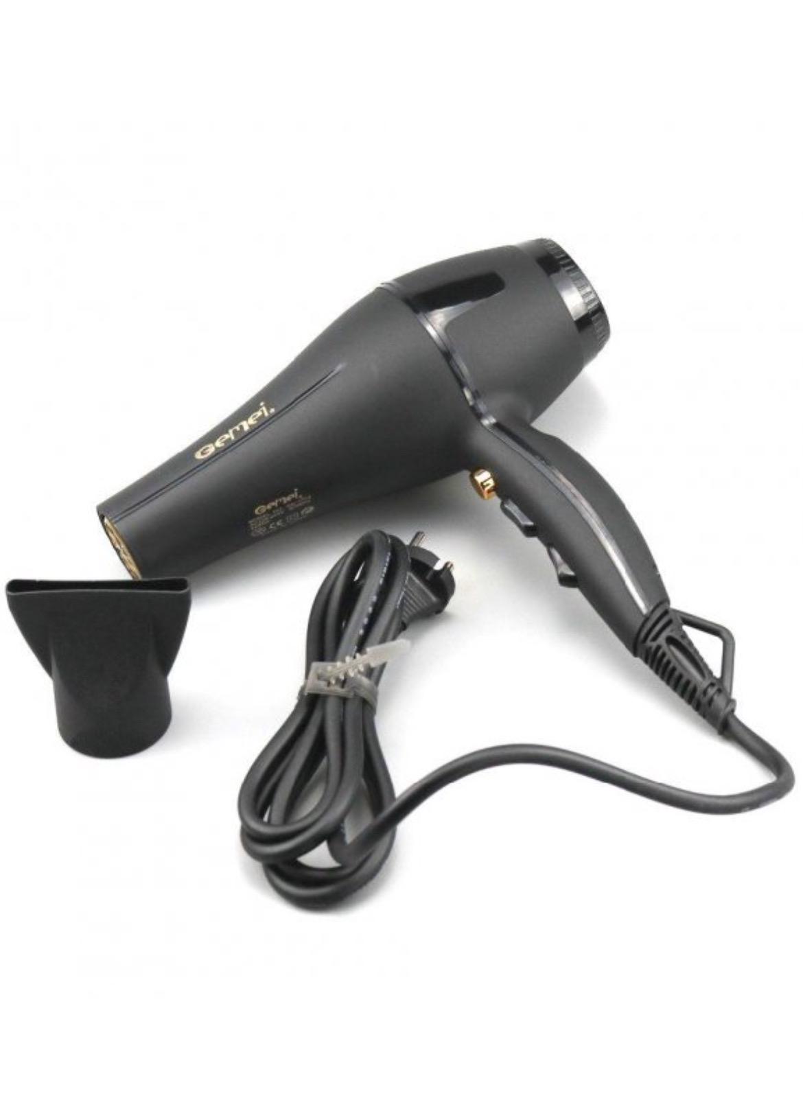 Фен для волос Gemei GM1763 профессиональный 2400 W Черный (1763UM) Фен для волос Gemei GM1763 профессиональный 2400 W Черный (1763UM)