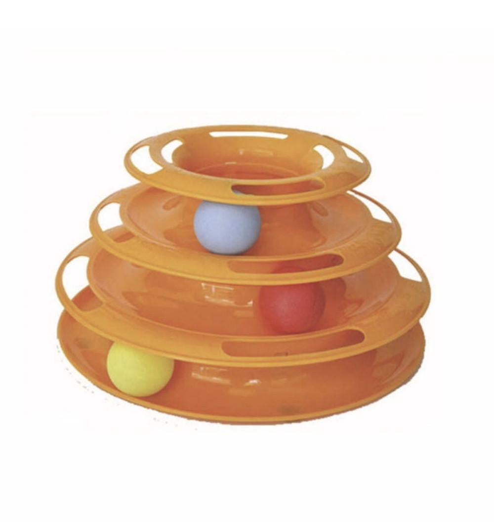 Игрушка для кошек Tower of Tracks Башня с шариками 3 уровня Orange