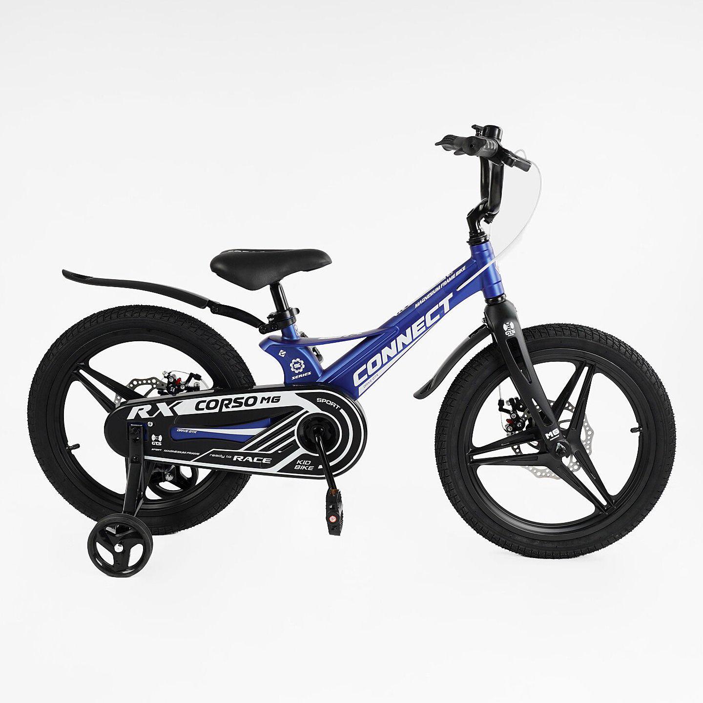 Велосипед двухколесный Corso Connect 18" детский магниевый Синий - фото 2 Велосипед двухколесный Corso Connect 18" детский магниевый Синий - фото 2