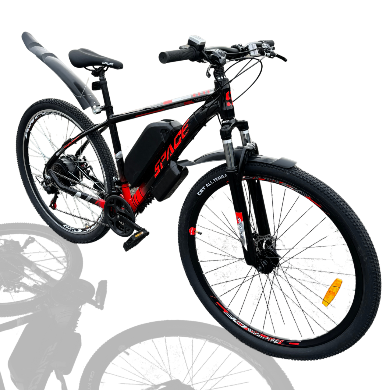 Велосипед з Е-комплектом 29" SPACE MERCURY Red 2025 48 В 500 Вт Bofang 21 Ah/до 85 км запас ходу