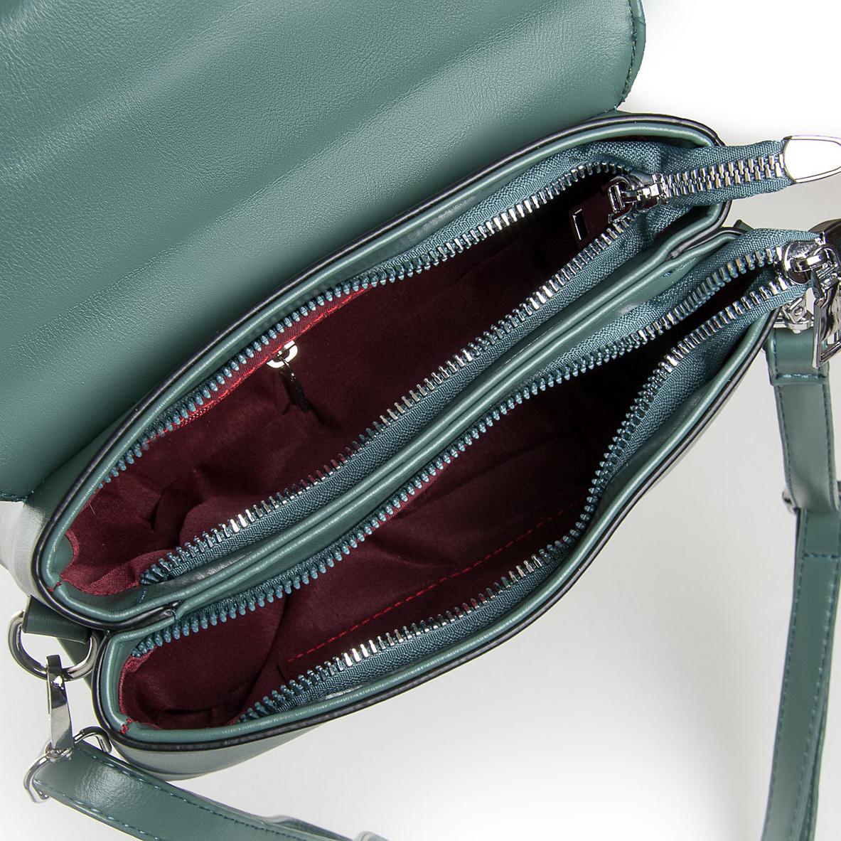 Женская сумочка на два отделения Fashion 701 Зеленый - фото 4 Женская сумочка на два отделения Fashion 701 Зеленый - фото 4