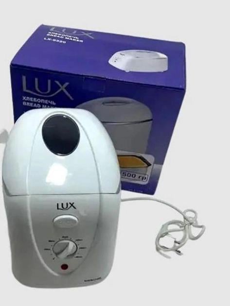 Хлебопечка Lux LX-9220 электрическая без замеса 500 Вт Белый (LX-9220) - фото 2