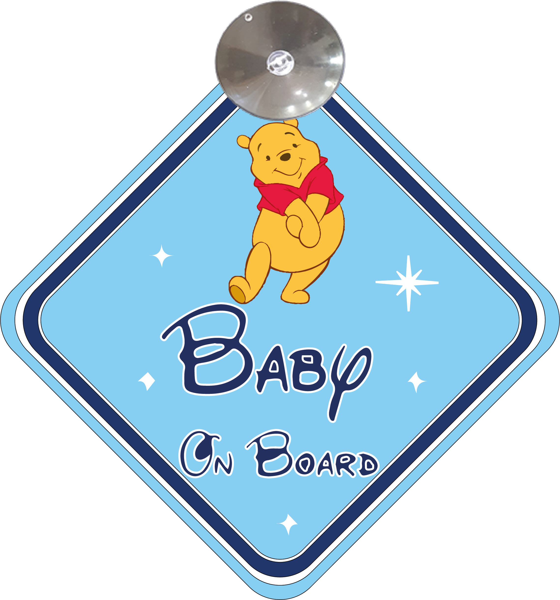 Знак на авто Baby on board Винни на присоске
