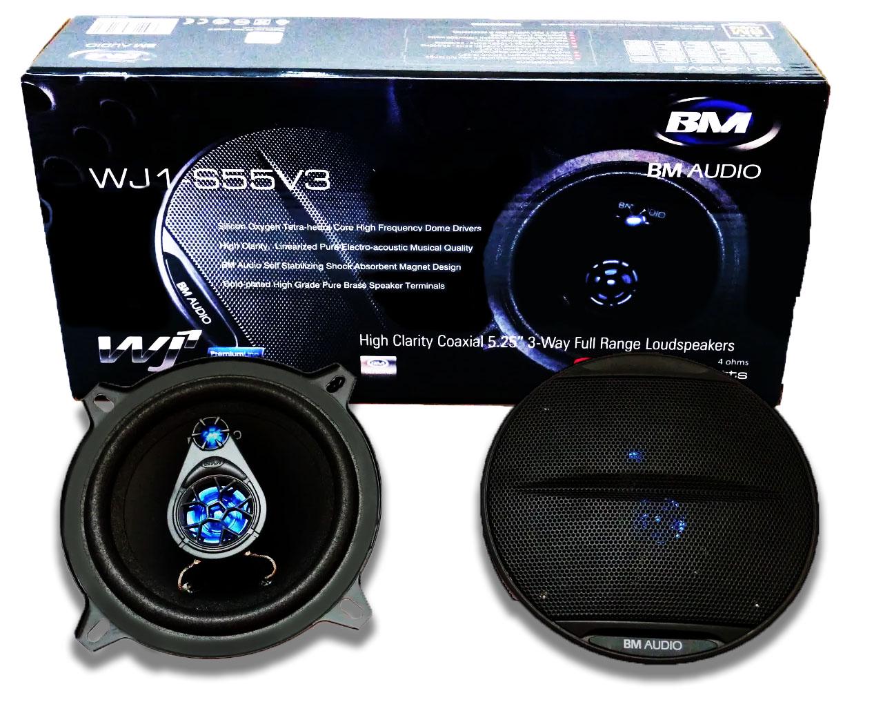 Автоакустика BM AUDIO WJ1-S55V3 3-х полосные 13 см 300 W - фото 1