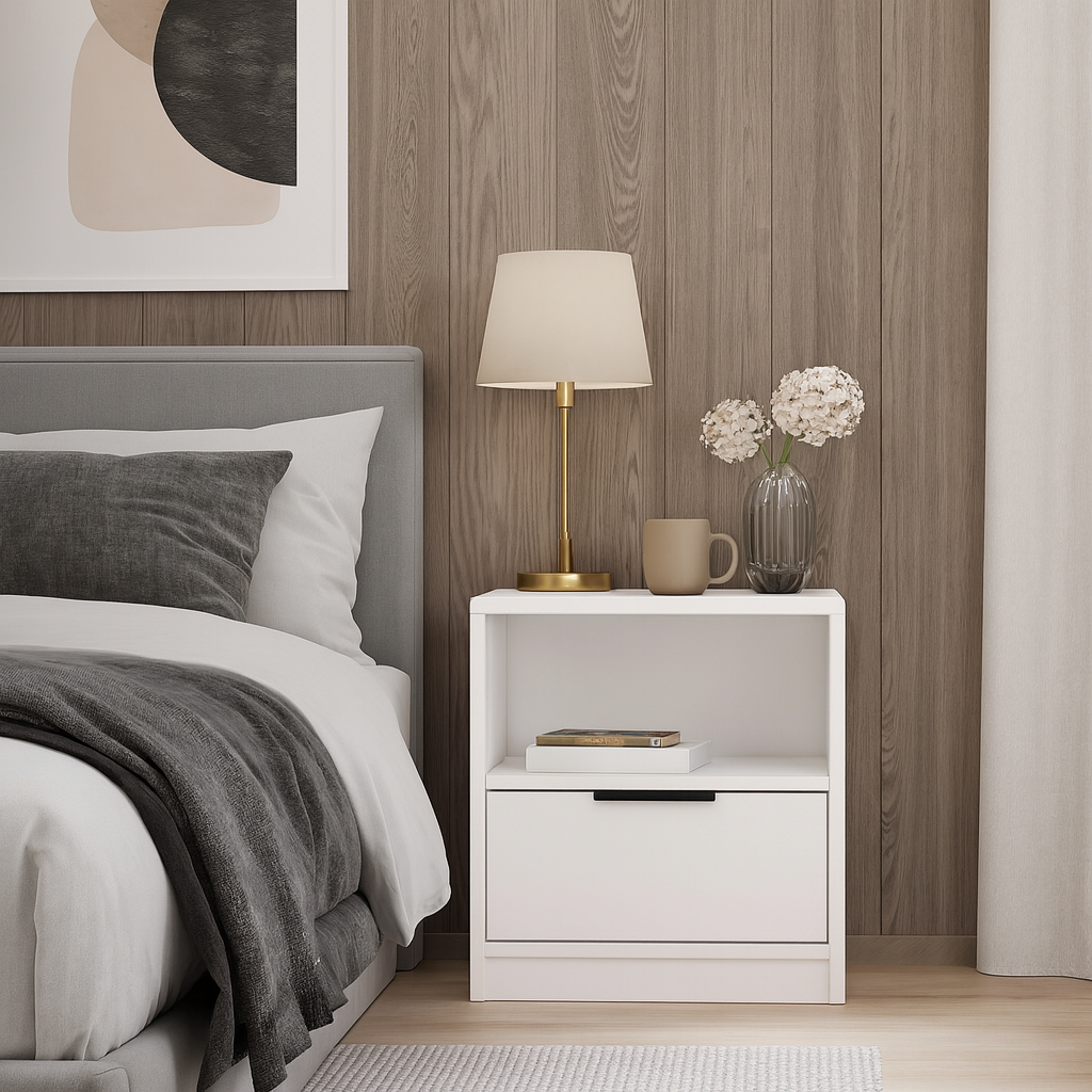 Тумба прикроватная ТП4 SENAM 490х450х350 мм ДСП Белый - фото 1