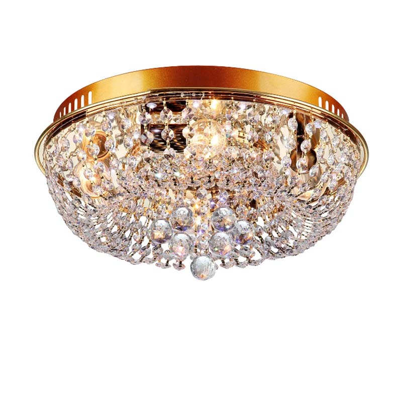 Люстра кришталева Light House NM-14711/4 FGD на чотири лапи з LED підсвічуванням Золото