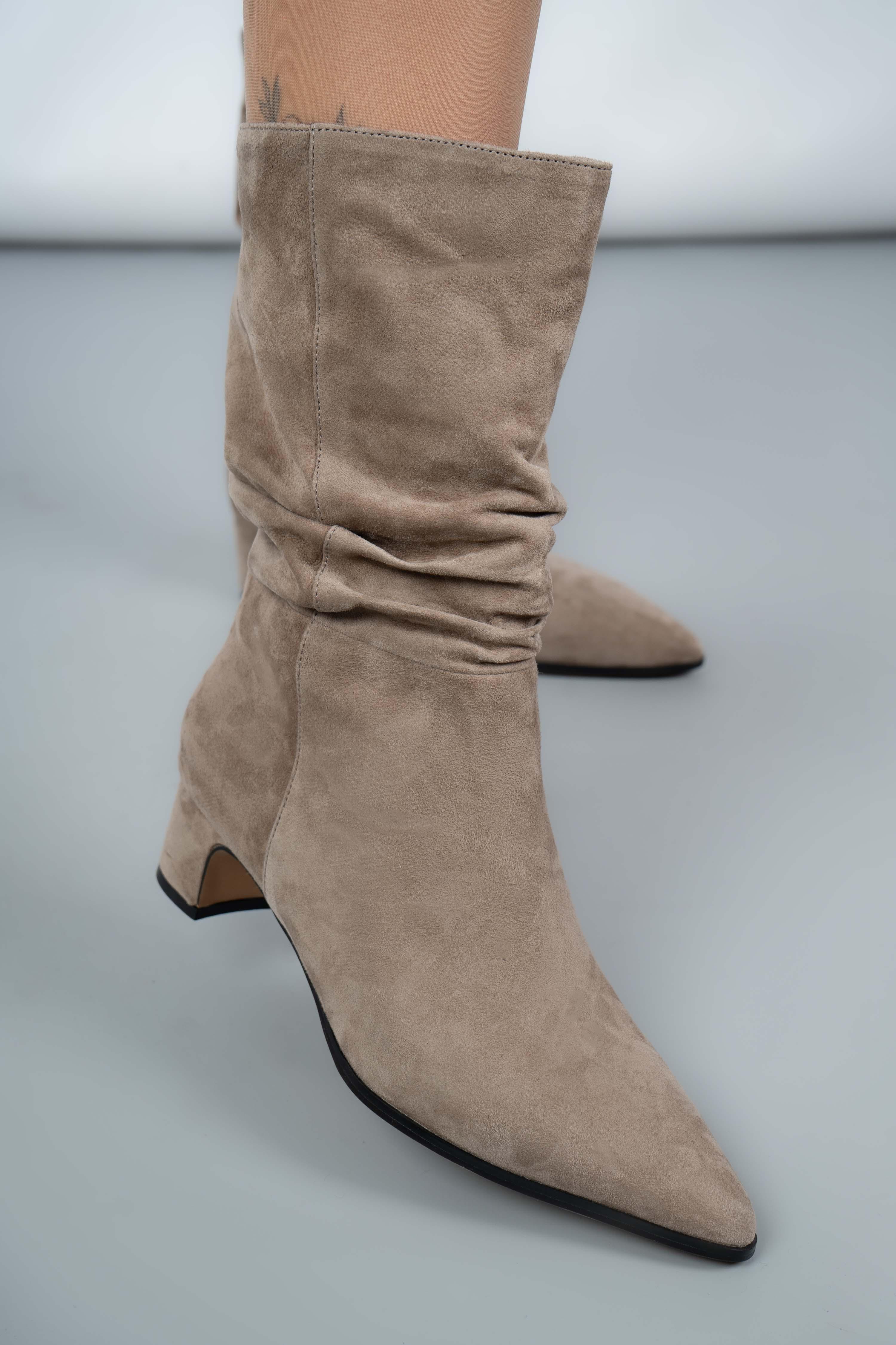 Ботинки женские Where Uwear D102-917-4 346718 натуральная кожа р. 38 Бежевый (346718_38)