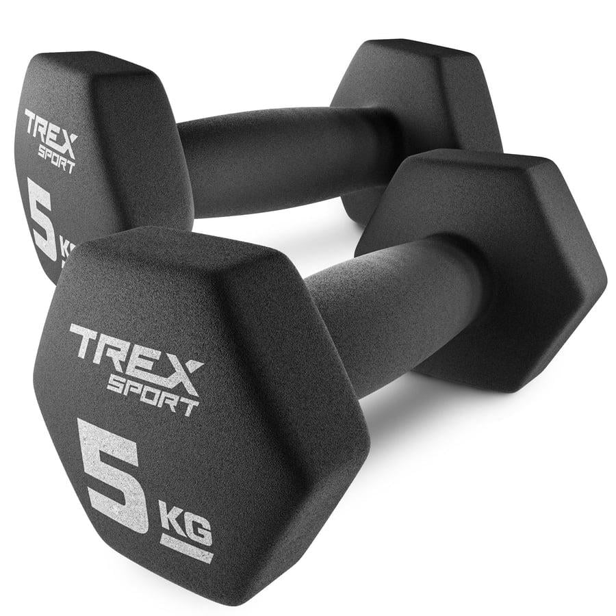 Гантели для фитнеса неопреновые TREX Sport TX-050VD 2x5 кг (5334)