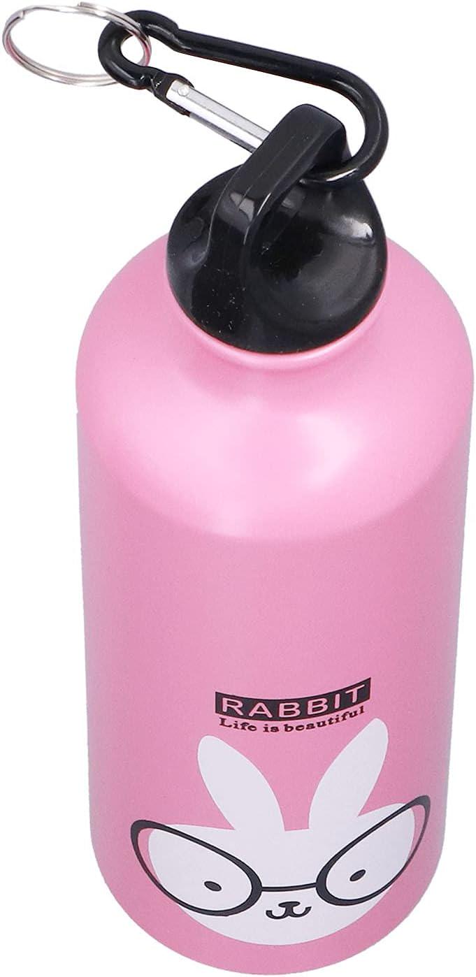 Бутылка для воды Зайчик с карабином 500 мл Розовый - фото 4 Бутылка для воды Зайчик с карабином 500 мл Розовый - фото 4