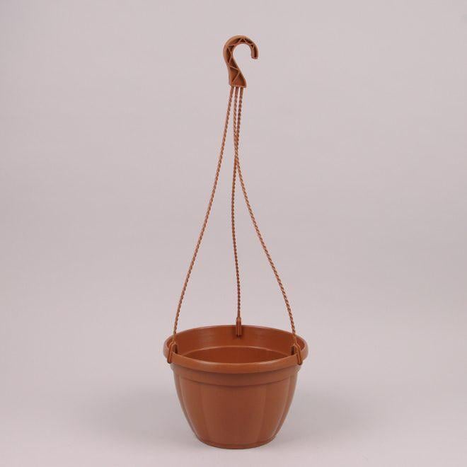 Горшок пластмассовый Flora Лам подвесной 24 см Терракотовый (81921)